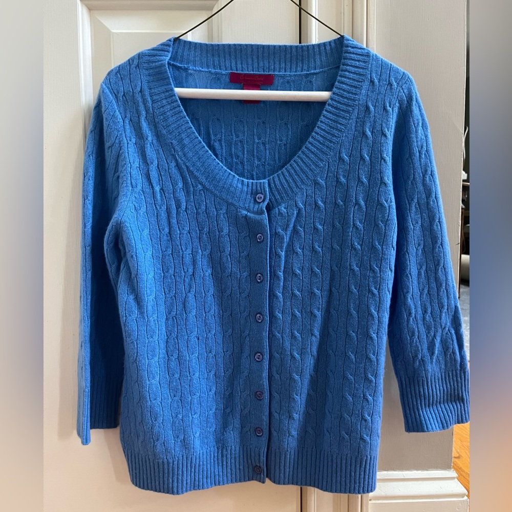 Blue sweater cardigan from j crew